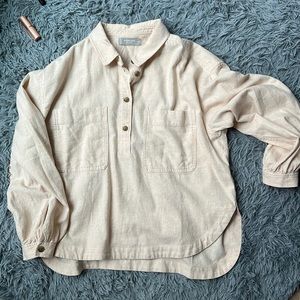 Everlane organic cotton shirt; peach